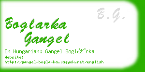 boglarka gangel business card